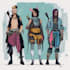 paint fantasy concept art, character design and environment
