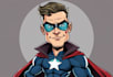 create an amazing superhero caricature character