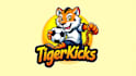 do awesome energetic soccer tiger mascot logo design