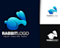 do modern rabbit logo design