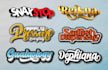 do typography, graffiti, lettering, and text logo design