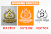 do professional image tracing, convert raster to vector