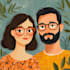create couple  portrait illustration for you