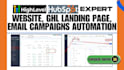 setup gohighlevel hubspot website ga4 zoho booking clickup zapier n8n automation
