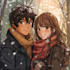 draw a couple illustration in anime style