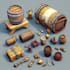 create amazing 2d game art props, icons, items, objects