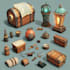 2d game character design props asset accessories object