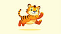 do awesome tiger jumps mascot lgoo design