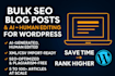 write bulk SEO blog posts and ai articles for niche websites