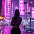 create a cyberpunk futuristic city art