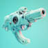 make a 3d weapon illustration for gaming