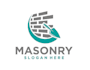 design modern masonry, construction logo