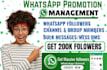 promote and grow whatsapp followers, reach 200k members, whatsapp bulk message