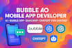 bubble io mobile app developer ai bubble app saas mvp chatgpt CRM chatbot