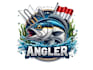 design high quality fishing mascot logo with free source file