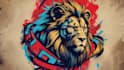 make unique lion gym logo with my own creativity