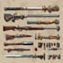 make a 3d weapon illustration for gaming