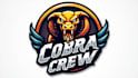 design awesome cobra crew mascot logo with express delivery