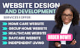 design website for home care, group home, healthcare, independent living daycare