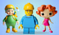 3d printable toy, articulated model, lego 3d toy model, action figure on zbrush