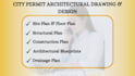 sketch city permit drawings for floor plan, site plan, event, drainage and decks