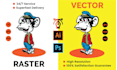 manual vector tracing , convert image to vector , svg design