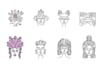draw line art vector icons illustration doodles