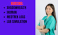 do shadowhealth,, ihuman, meditrek logs, concept map