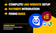 develop and customize a professional wordpress lms website with tutor lms