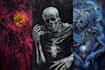 draw badass dark art horror illustration
