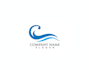 create a professional wave logo with smooth flowing lines