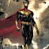 create a comic book, cover and superhero comic character
