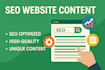 write SEO optimized content for your website