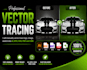 manually vector trace logo, image, sketch into al, eps,cdr