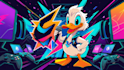 make amazing duck rock singer logo with unlimited revisions