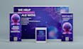 design a professional trade show booth or table cover and roll up banner