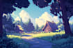 do  concept art, game art asset, fantasy landscape character