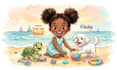 draw children book illustrations and children book cover