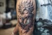make custom tattoo design hand draw in realist, anime style