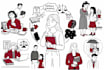 draw line art  illustrations and custom cover