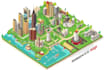 draw a unique vector or isometric map illustration