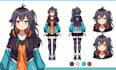 draw custom character sheet or reference sheet for character design