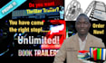 create a professional book trailer video for amazon or social media