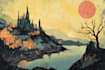 paint fantasy landscape illustrations