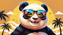 do unique panda with sunglasses logo for your company