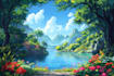 make a landscape illustrations and scenery