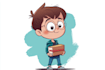 draw a cute and funny cartoon illustration
