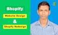 build shopify store, redesign edit and update shopify site