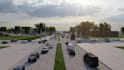 design modern 3d bridge, 3d flyover design and 3d train station with animation