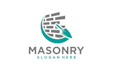 design a professional modern masonry, construction logo